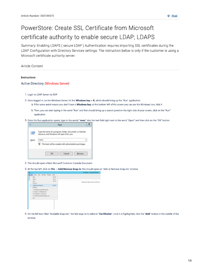 Create MS SSL Cert | PDF
