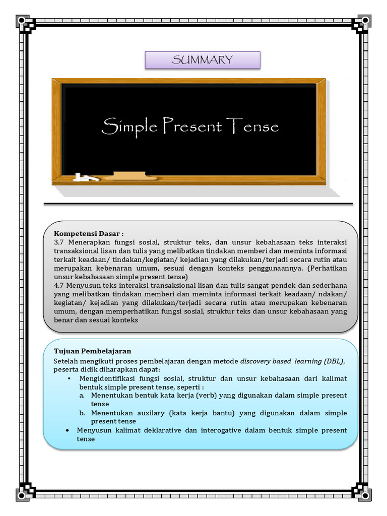 Understanding Simple Present Tense | PDF | Grammatical Number | Verb