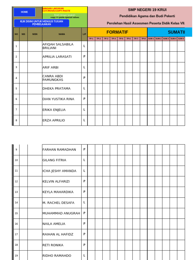 Mapel 7C 24.25 Ganjil | PDF