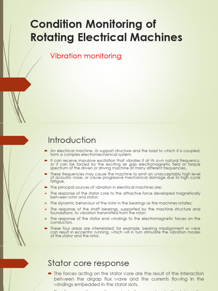 Monitoring Rotating Electrical Machines | PDF | Bearing (Mechanical ...