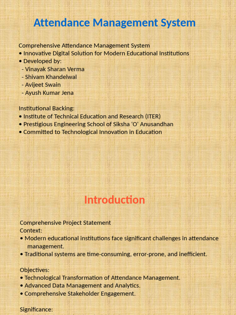 Comprehensive Attendance Management System | PDF | Analytics ...
