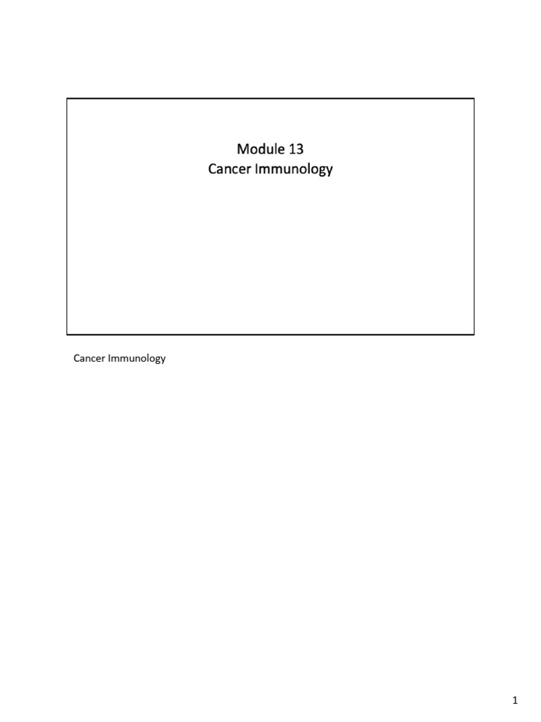 13 Cancer Imm Script Pdf T Cell Immune System