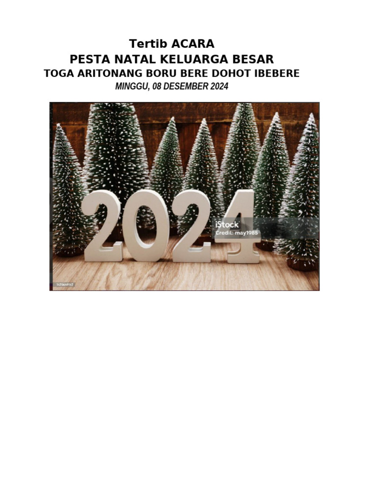 Tertib Acara Toga Aritonang 2024 | PDF