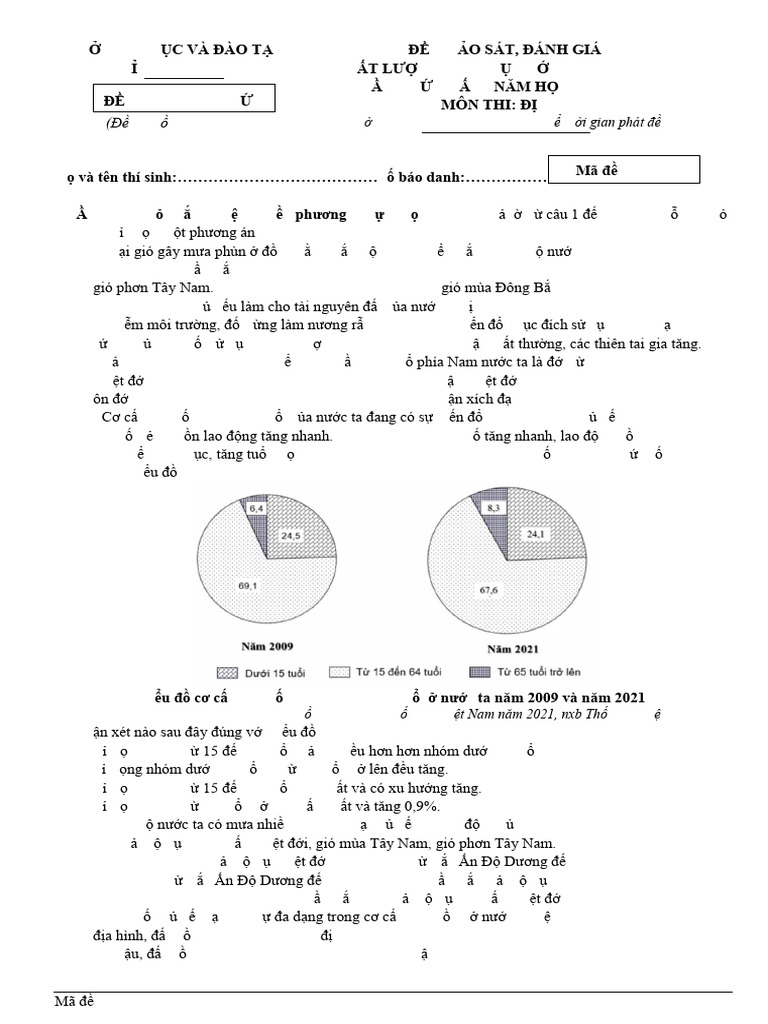 De Thi Thu TN 12 Lan 1 | PDF