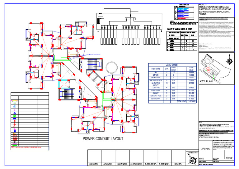 Electrical Layout for Bhopal Railway Quarters | PDF | Electrical ...