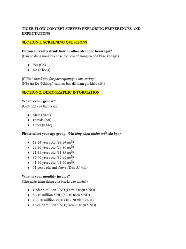 MPP Questionnaire | PDF