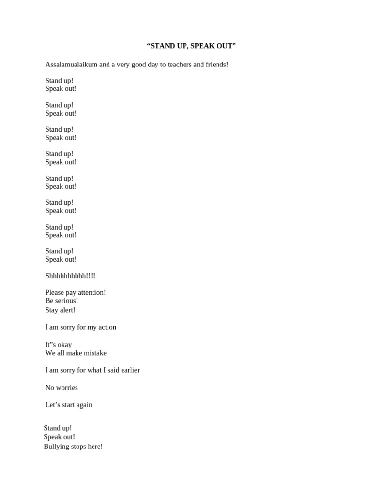 Skrip Choral Speaking | PDF