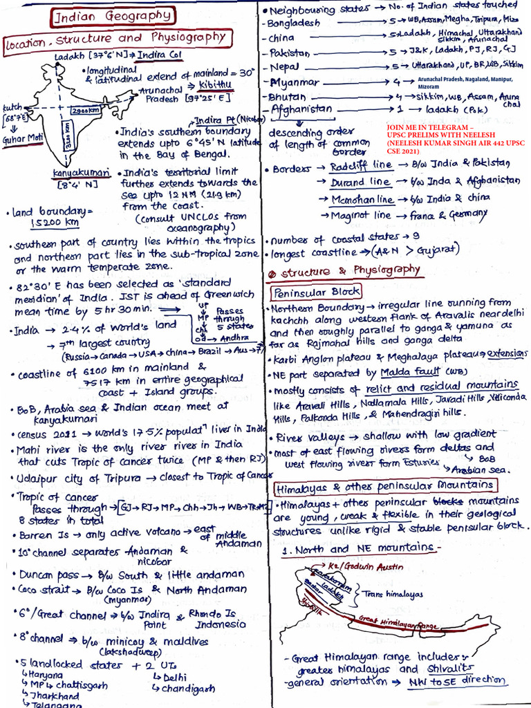 UPSC Geography Study Guide | PDF | Equator | Lava