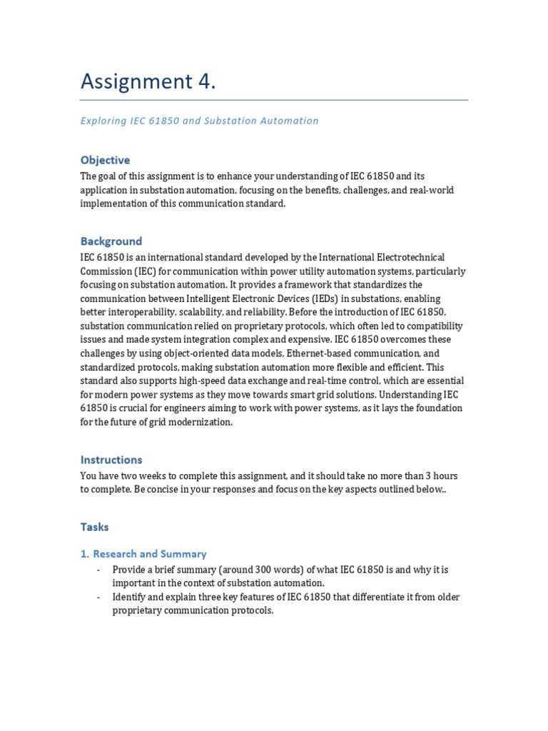 IEC 61850 in Substation Automation | PDF | Automation | Standardization