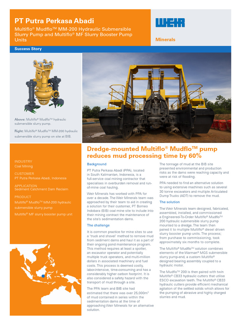 Multiflo Mudflo - Ppa - External Success Story | PDF | Mining | Coal Mining