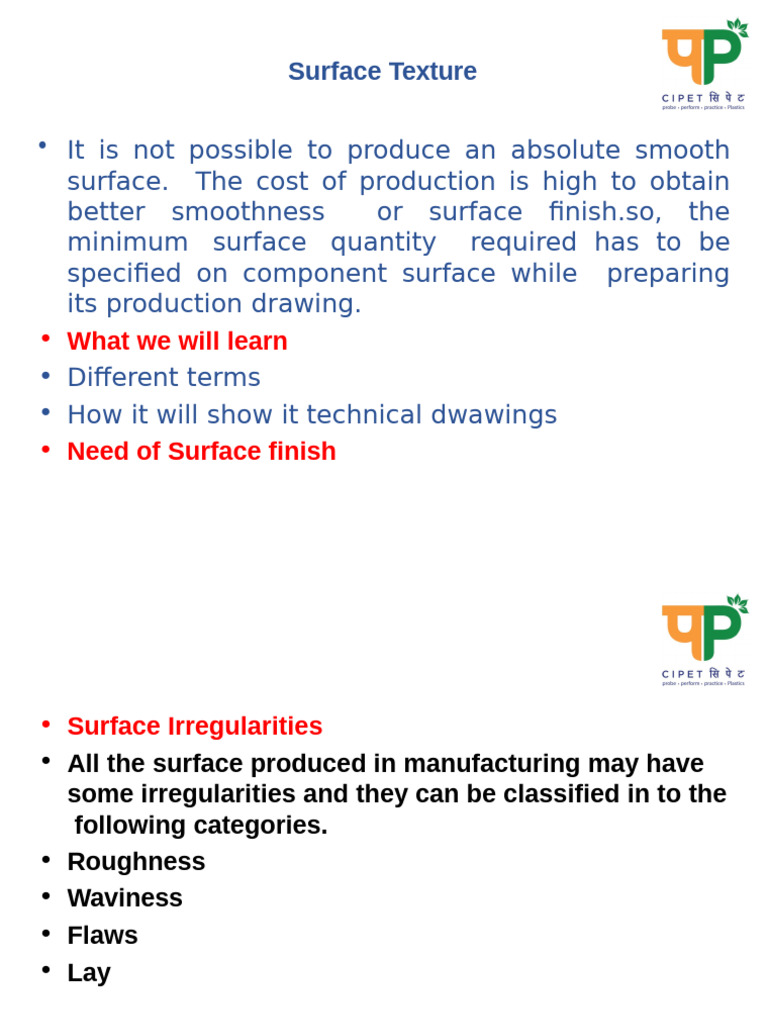 Surface Finish | PDF | Surface Roughness | Applied And ...