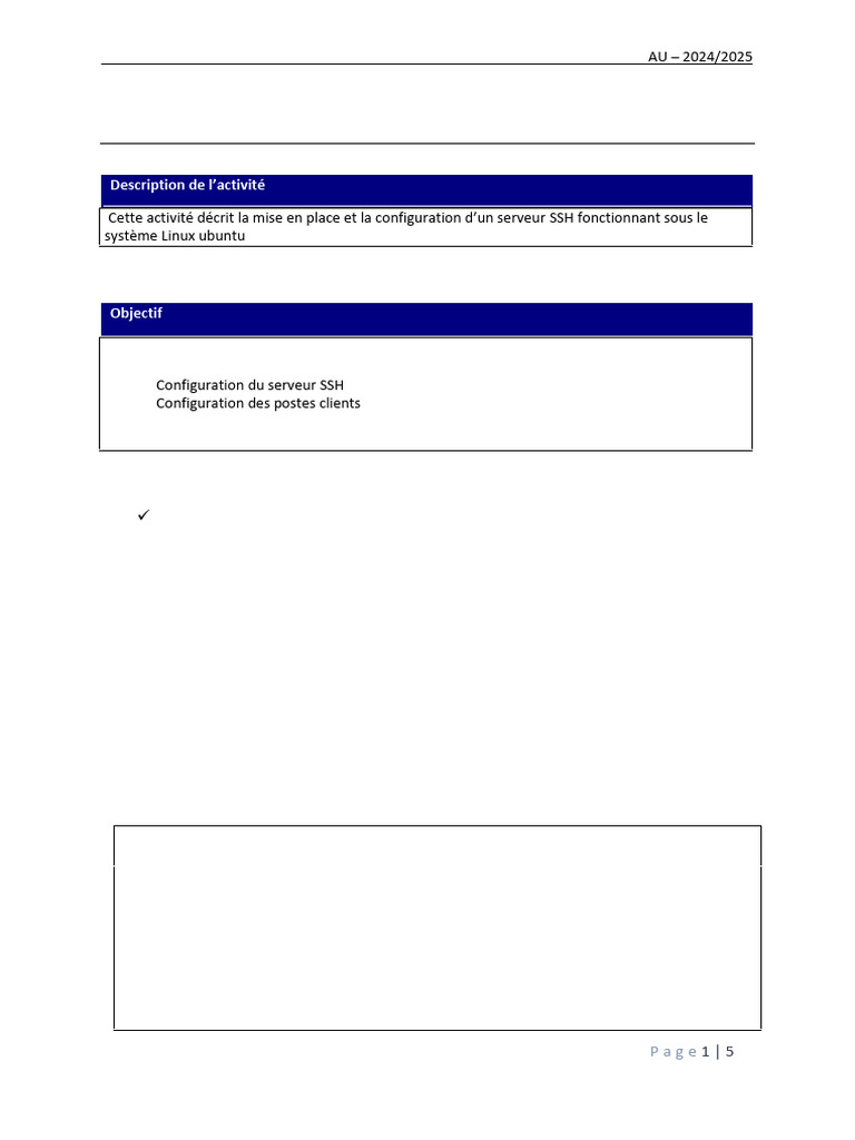 Installation et Configuration de SSH sur Ubuntu | PDF | Enveloppe de ...