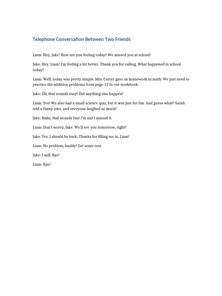 Telephone Conversation | PDF