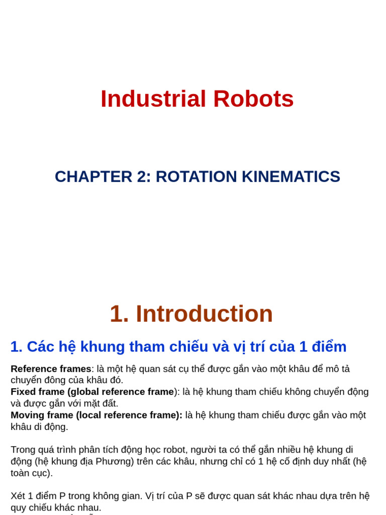 Rotation Kinematics of Industrial Robots | PDF | Cartesian Coordinate ...