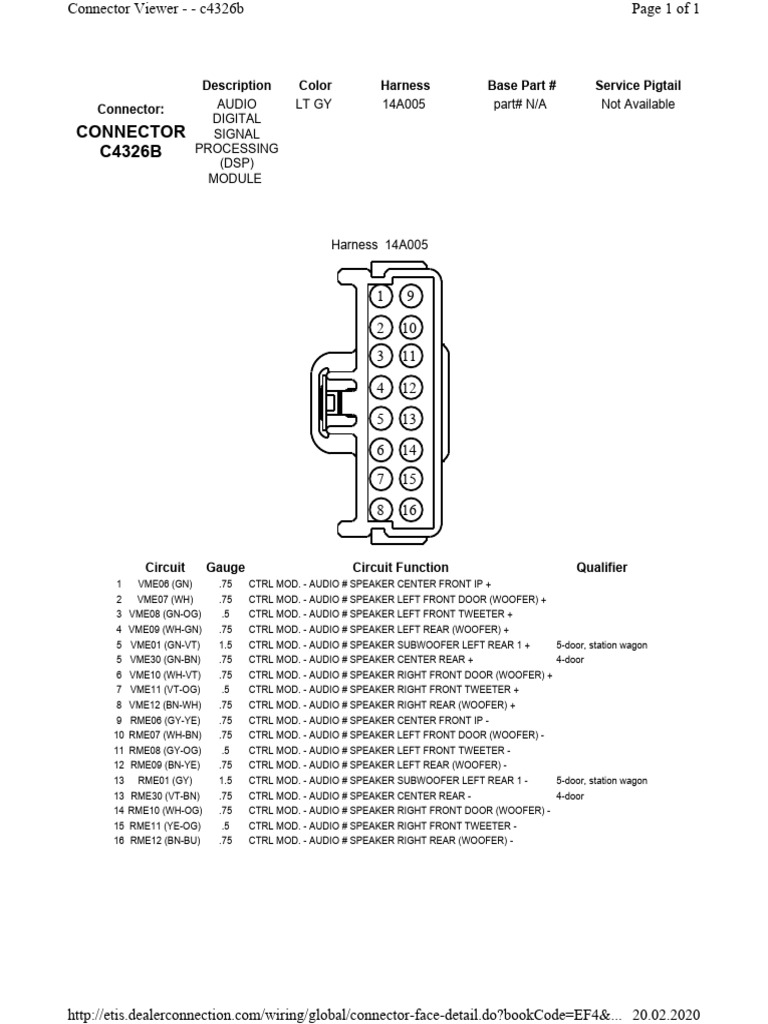 C4326B Audio DSP Module Connector Guide | PDF | Loudspeaker | Recording
