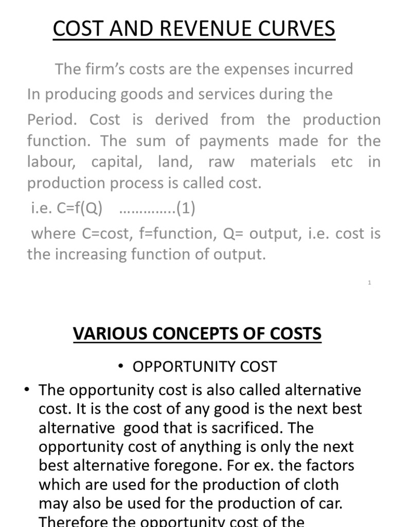 Micro-Ch5-Cost and Revenue Curves | PDF | Average Cost | Marginal Cost
