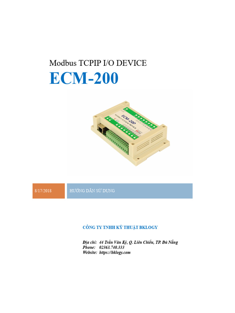 MODBUS TCP IO_VN_User Manual REV2222 | PDF