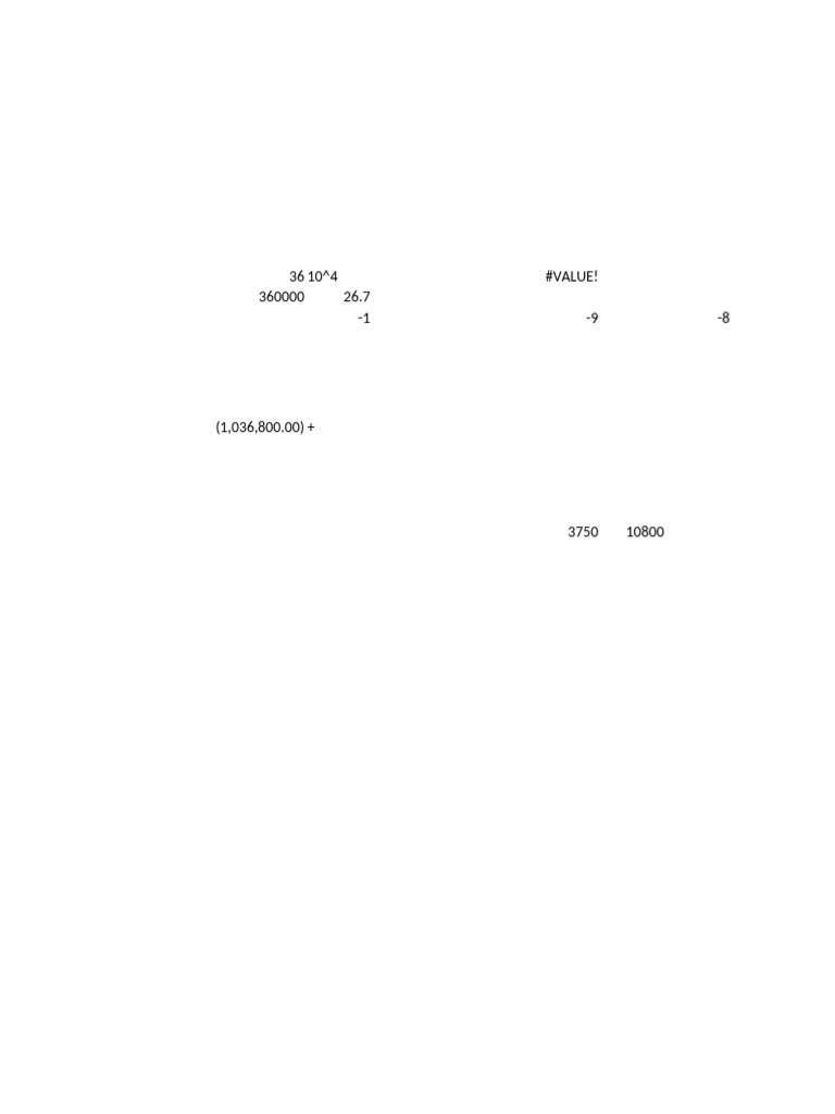 36 10 4 #Value! 360000 26.7 - 1 - 9 - 8 | PDF