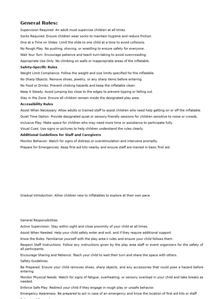 General rules pdf