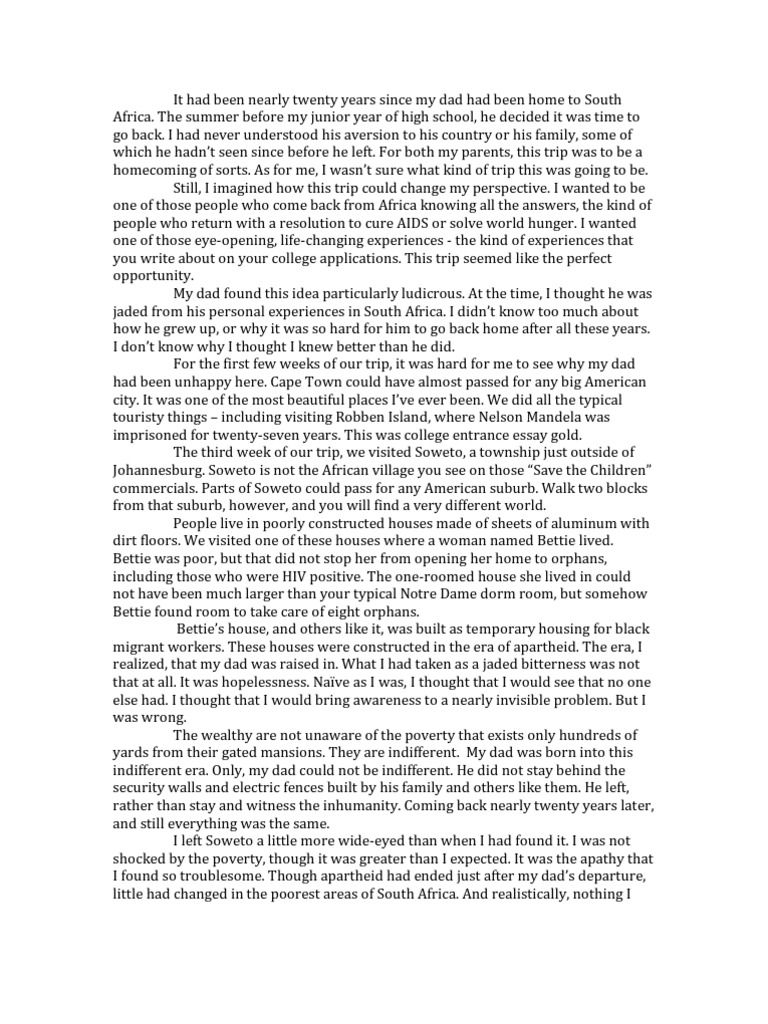 narrative essay pdf