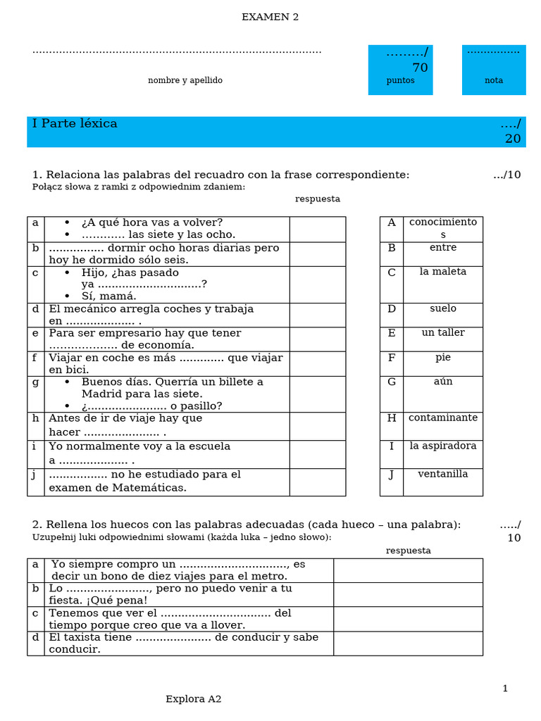 Examen 2 | PDF | Gramática | Lingüística