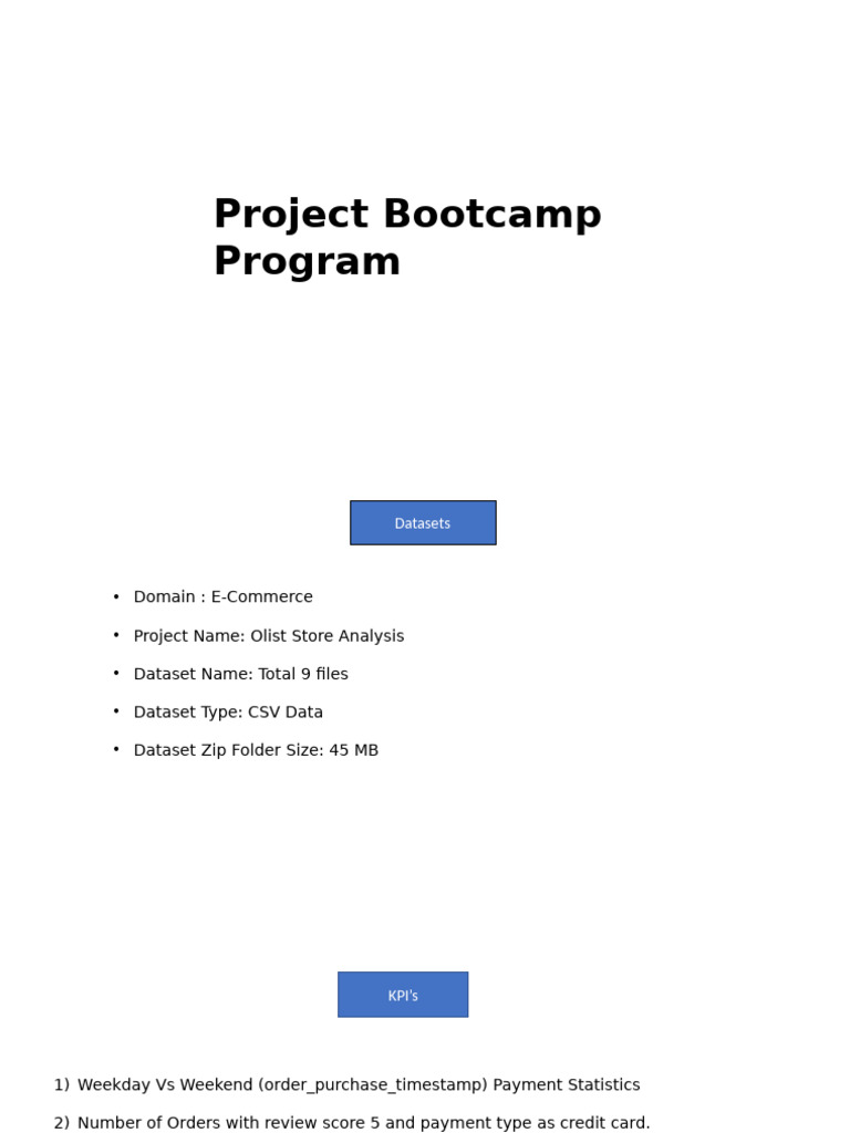 Olist Store E-Commerce Data Analysis | PDF