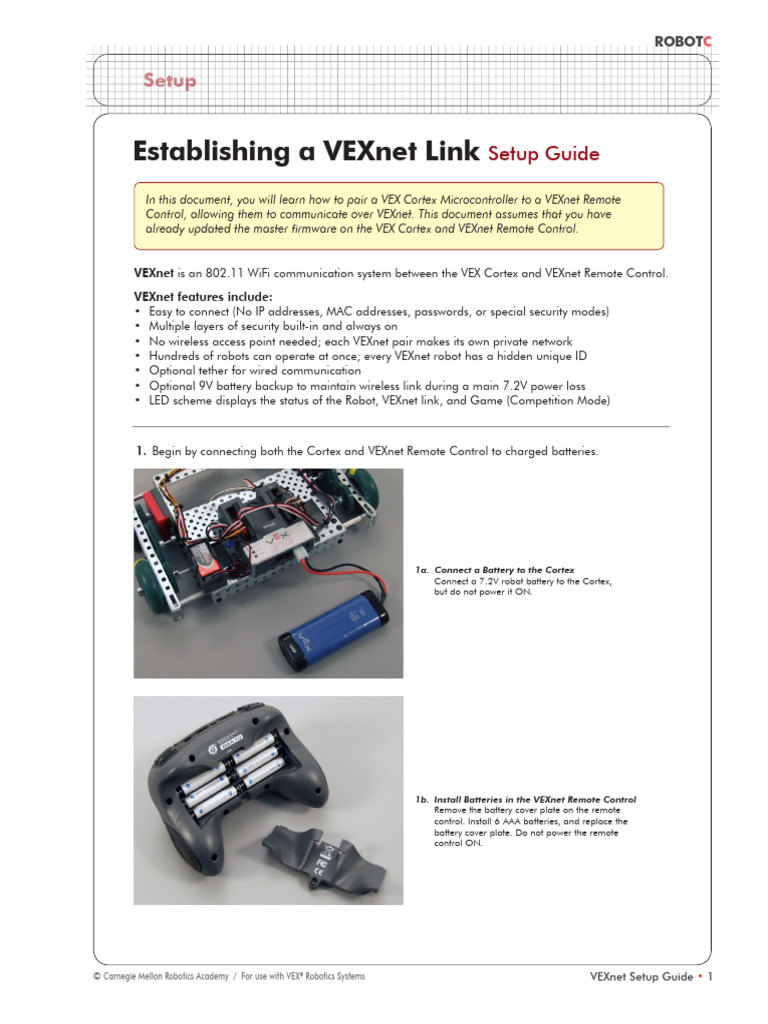 VEXnet Link Setup Instructions | PDF | Usb | Wi Fi