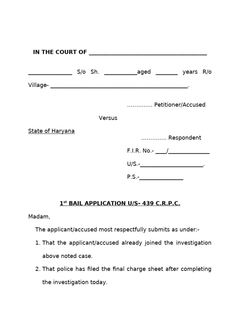 Second Bail Application Under 439 CrPC | PDF