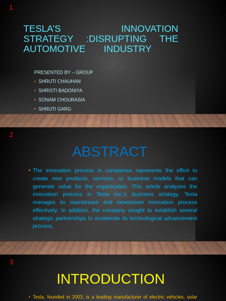 Tesla's Disruptive Innovation Strategy | PDF | Innovation | Electric Car