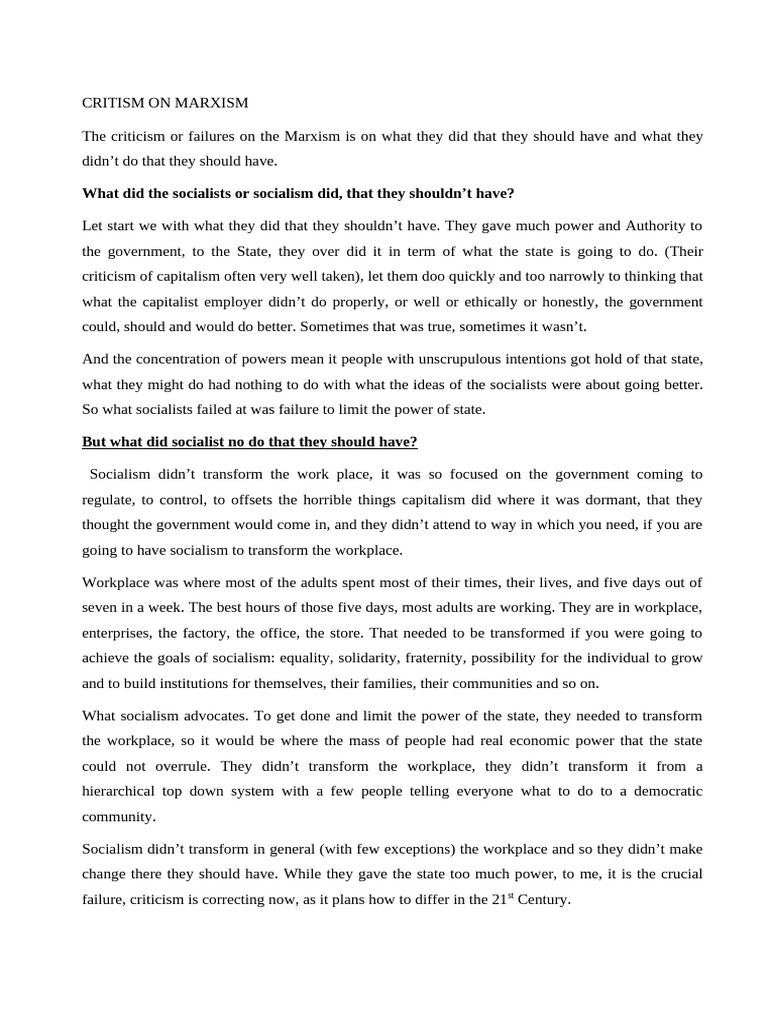 Marxism | PDF | Socialism | Karl Marx
