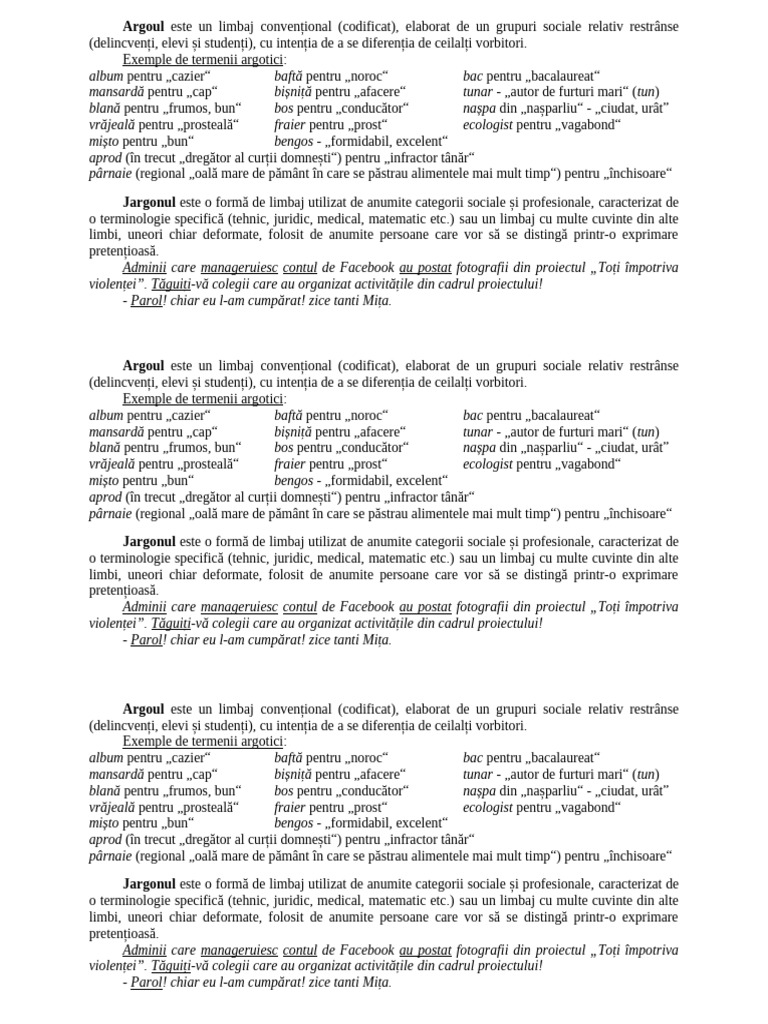 Argoul Si Jargonul | PDF