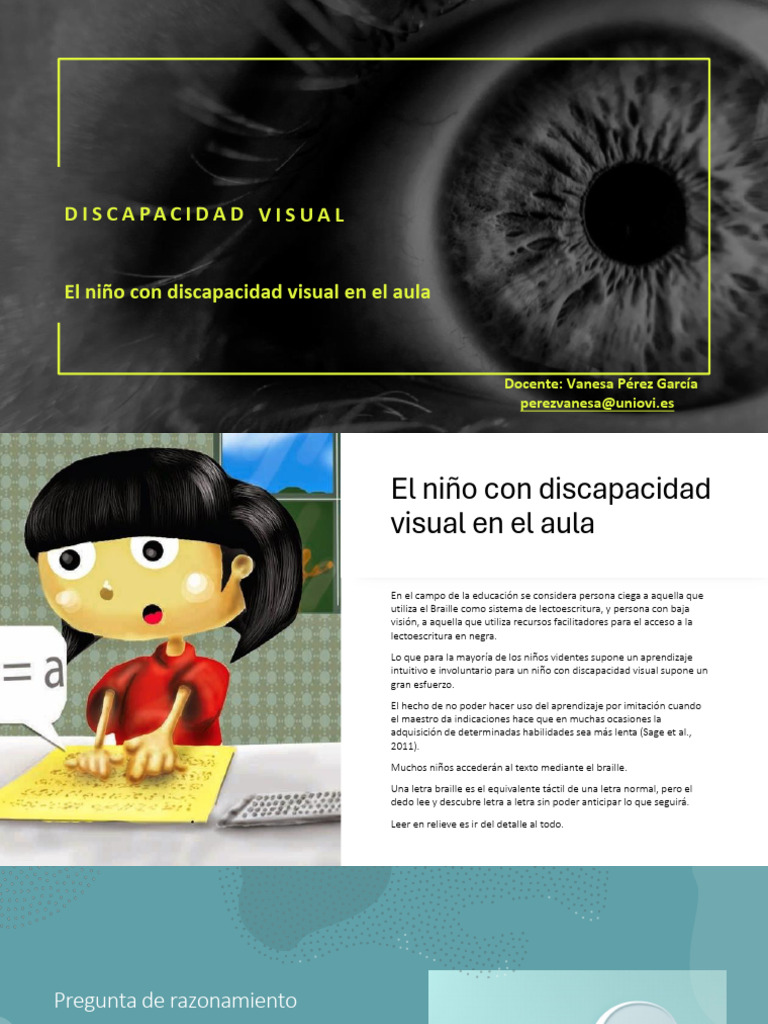 Tema 3.4. Discapacidad Visual - El Niño Con Discapacidad Visual en El ...