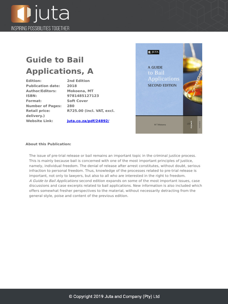 Comprehensive Bail Application Guide | PDF | Bail | Prosecutor