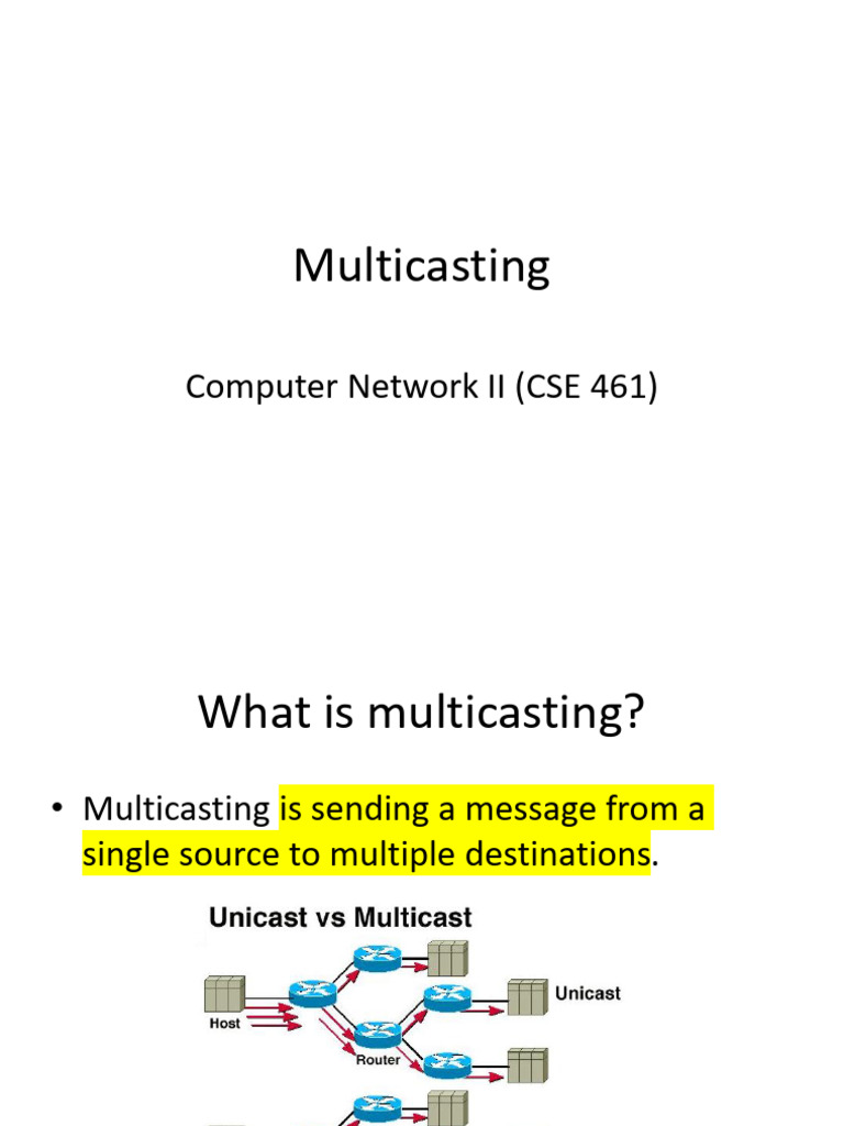 Chapter 3 - Multicasting | PDF | Multicast | Computer Network