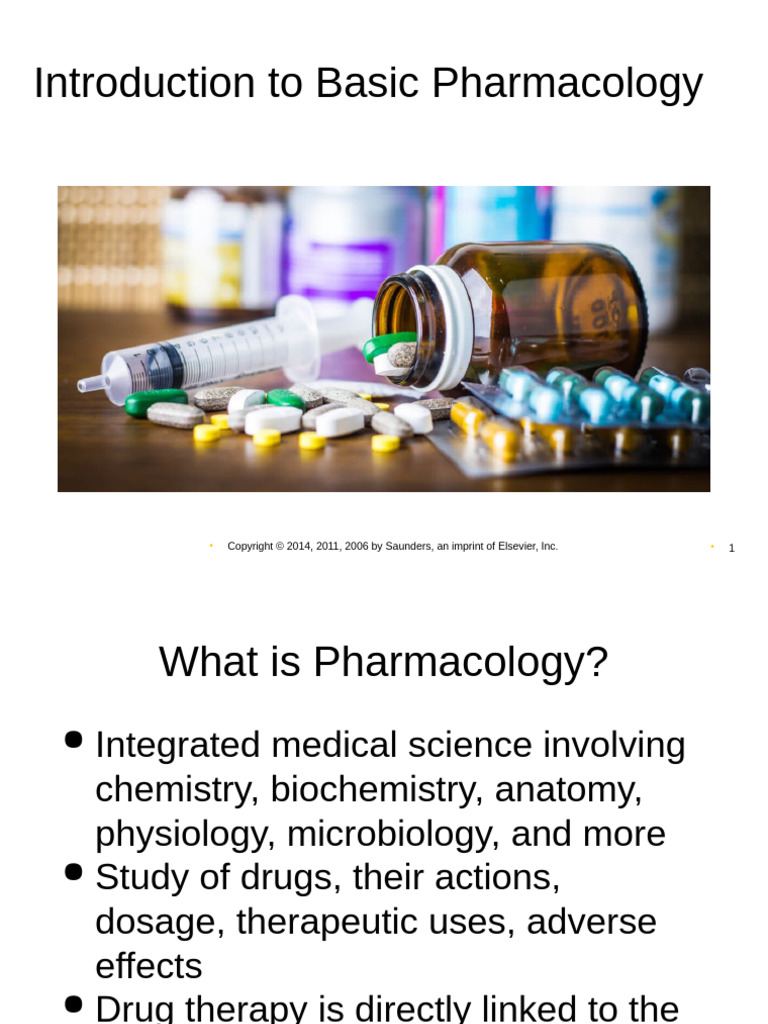 Basic Pharmacology 1 Day Lecture PDF Pharmacology Over The