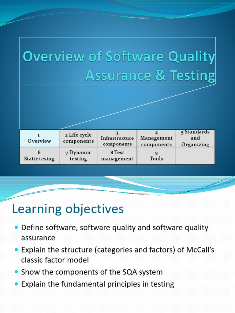 Software Quality Assurance Guide | PDF | Software Testing | Software ...