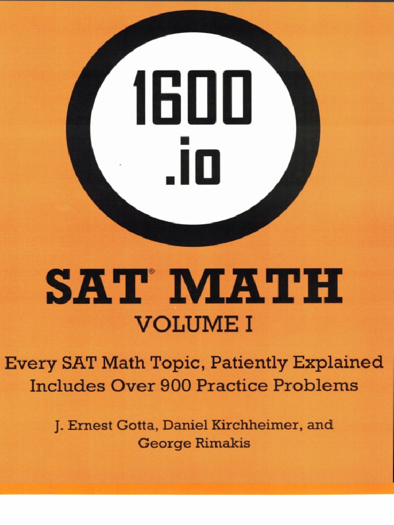 1600.io SAT Math Volume 1 | PDF