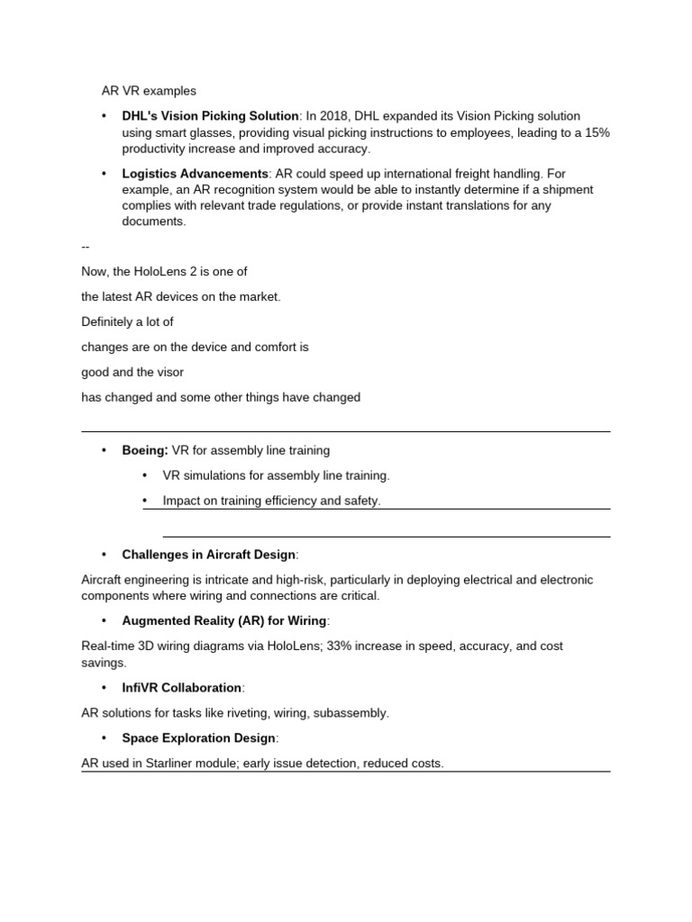AR VR Examples | PDF | Augmented Reality | Virtual Reality