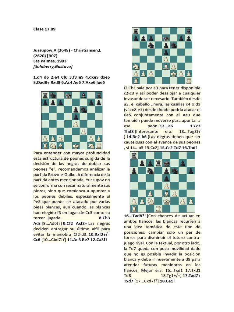 Preparación Aperturas Rlab | PDF | Aperturas de ajedrez | Juegos de mesa