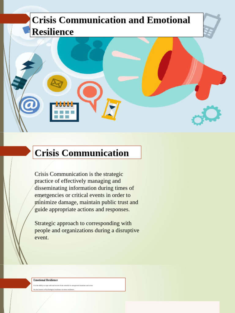 Crisis Communication & Emotional Resilience | PDF | Psychological ...