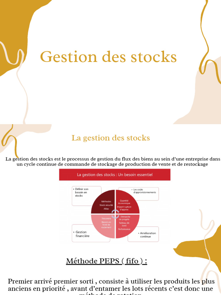Méthode PEPS pour la gestion des stocks | PDF