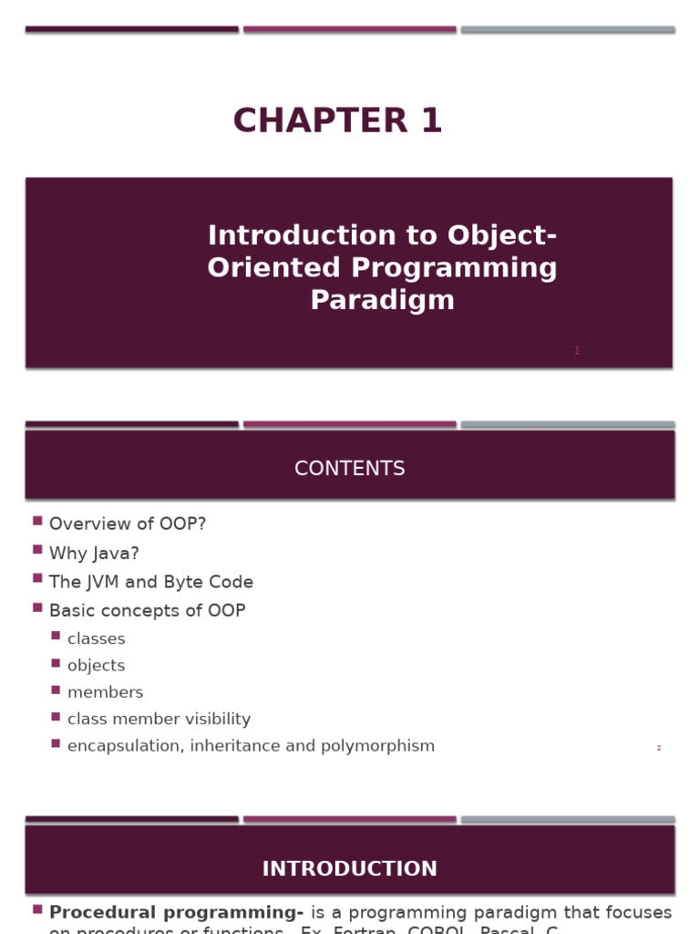 Introduction to Object-Oriented Programming | PDF | Object Oriented ...