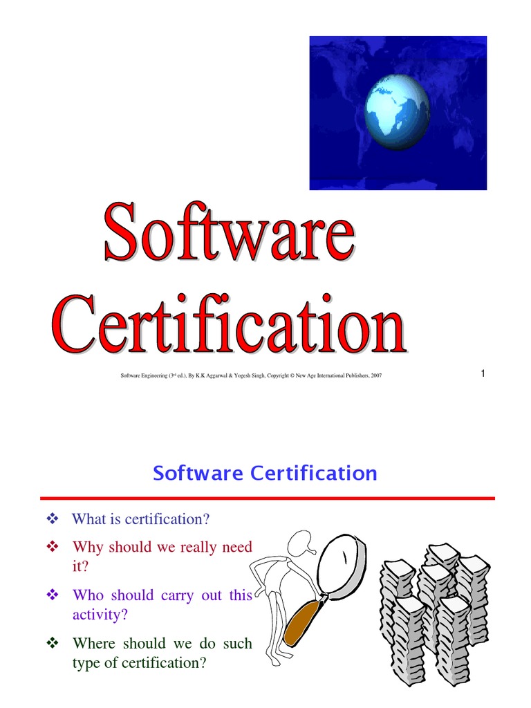 Chapter 10 Software Certification | PDF
