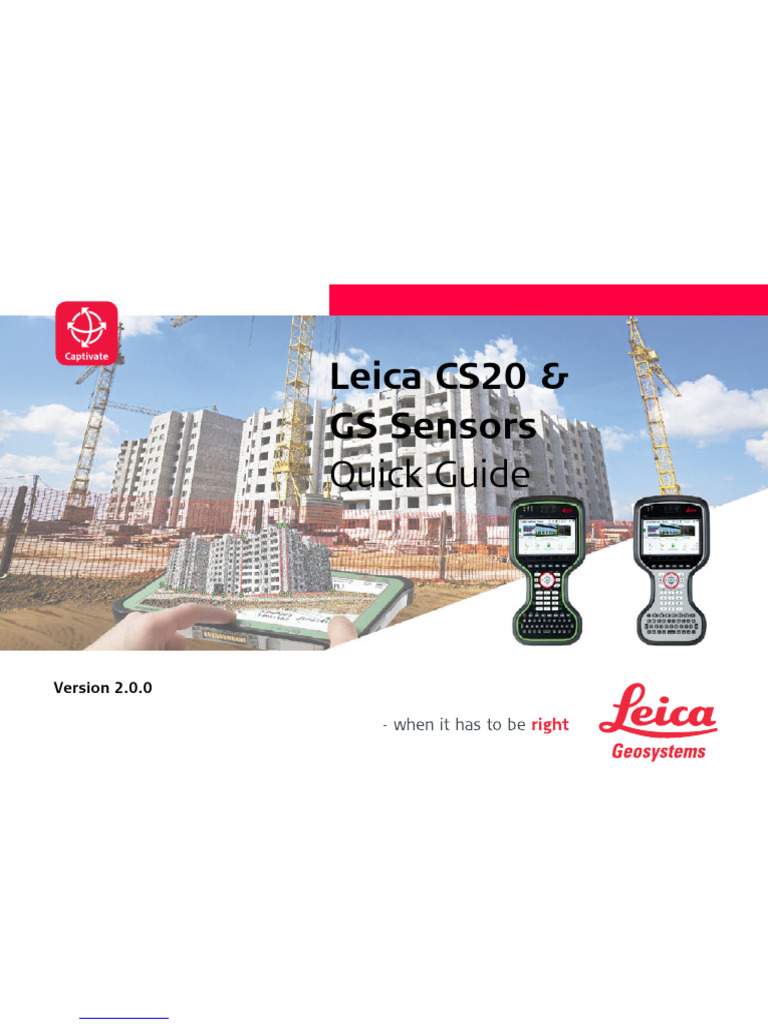 Leica CS20 Quick Guide Overview | PDF | Electronics | Computing