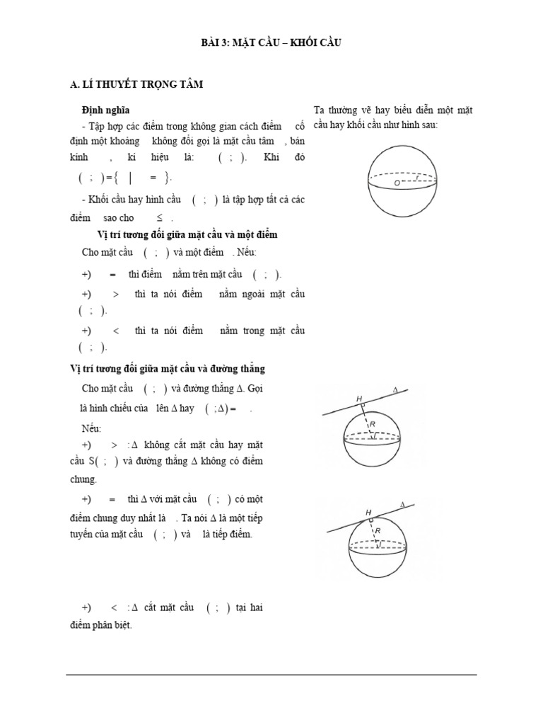 Cac Dang Bai Tap VDC Mat Cau Khoi Cau | PDF