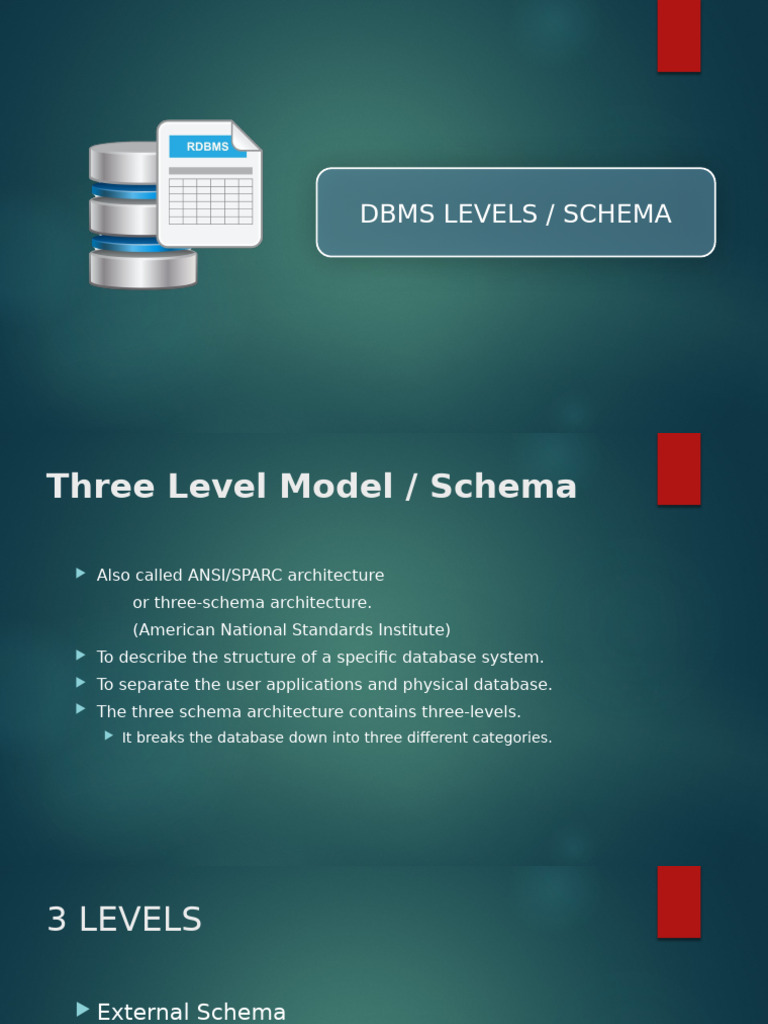 3. Architecture Levels | PDF | Databases | Database Schema