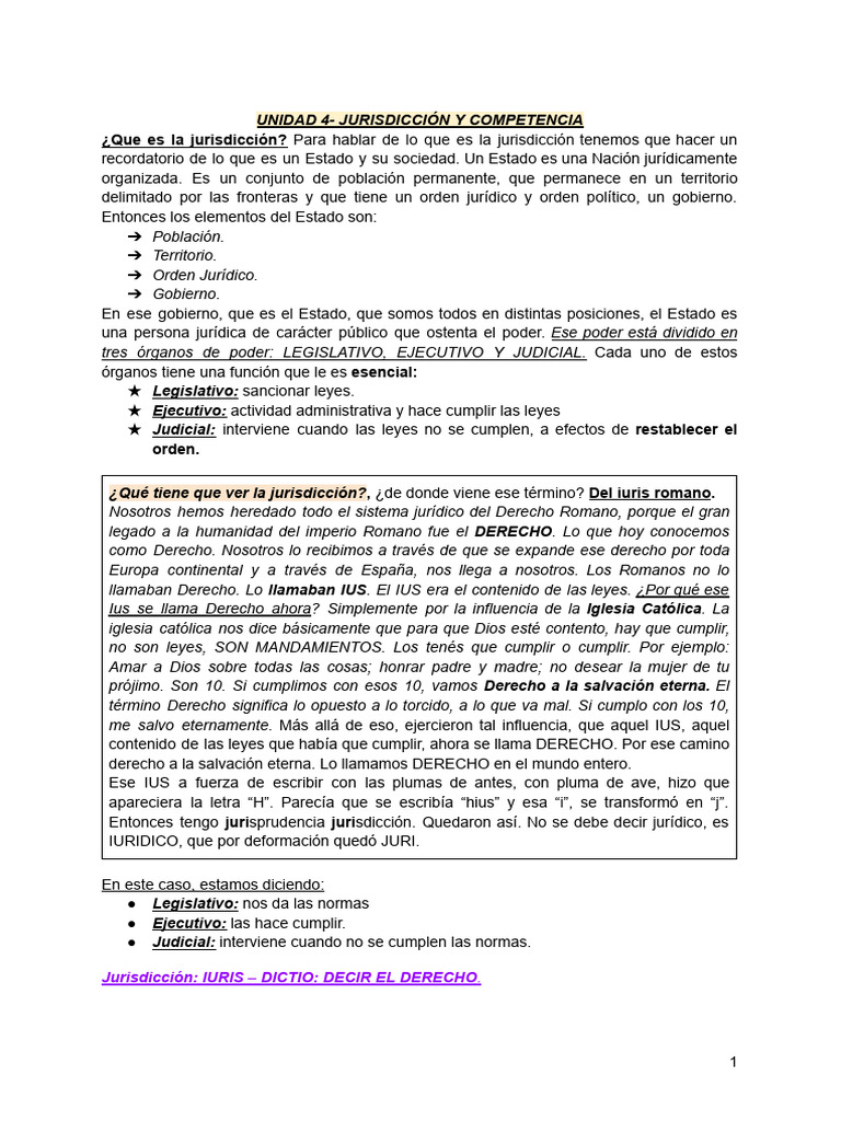 Jurisdicción y Competencia en el Estado | PDF | Jurisdicción | Juez
