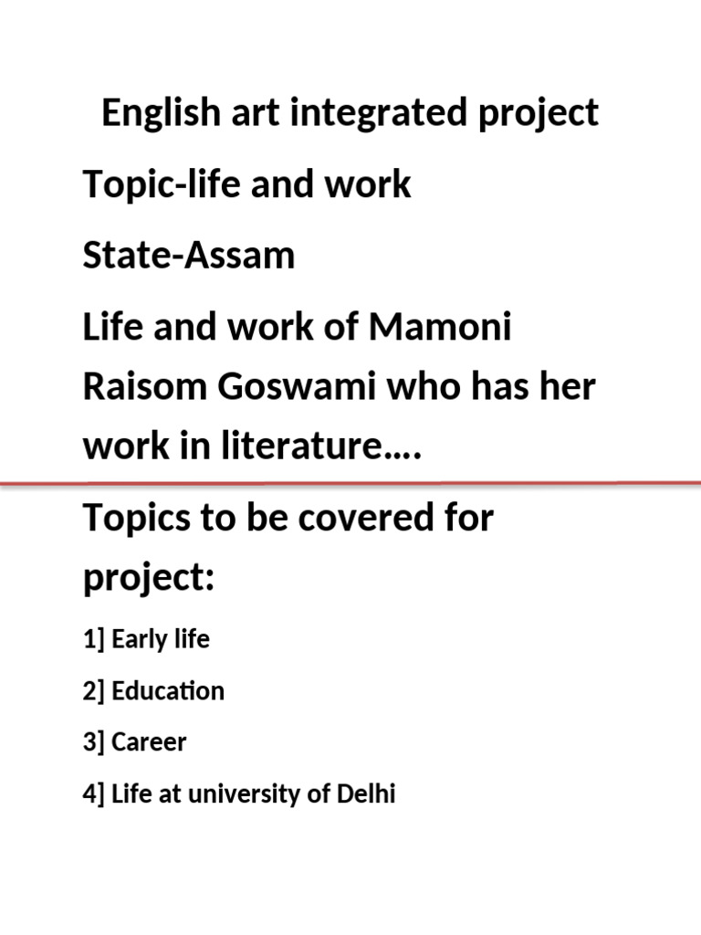 English art integrated project | PDF | Indian Literature