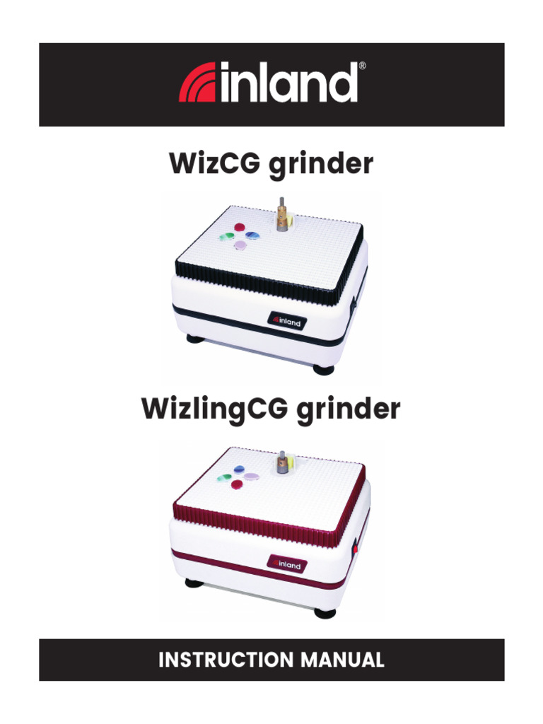 WizCG & WizlingCG Grinder Manual | PDF | Drilling | Grinding (Abrasive ...