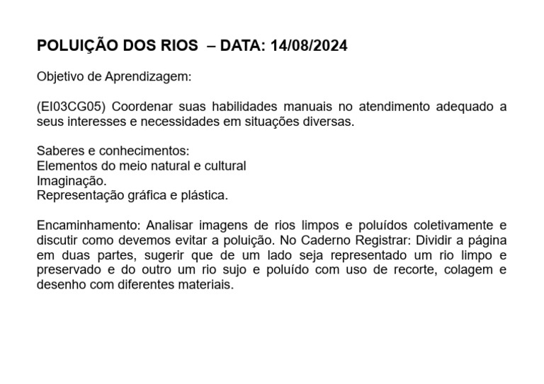 Análise da Poluição dos Rios | PDF
